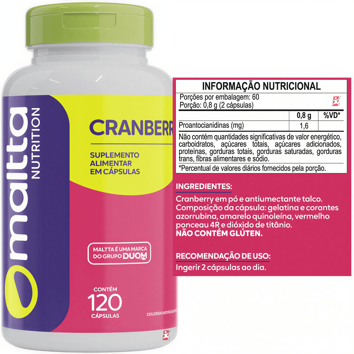 Cranberry Maltta Nutrition 120 Cápsulas