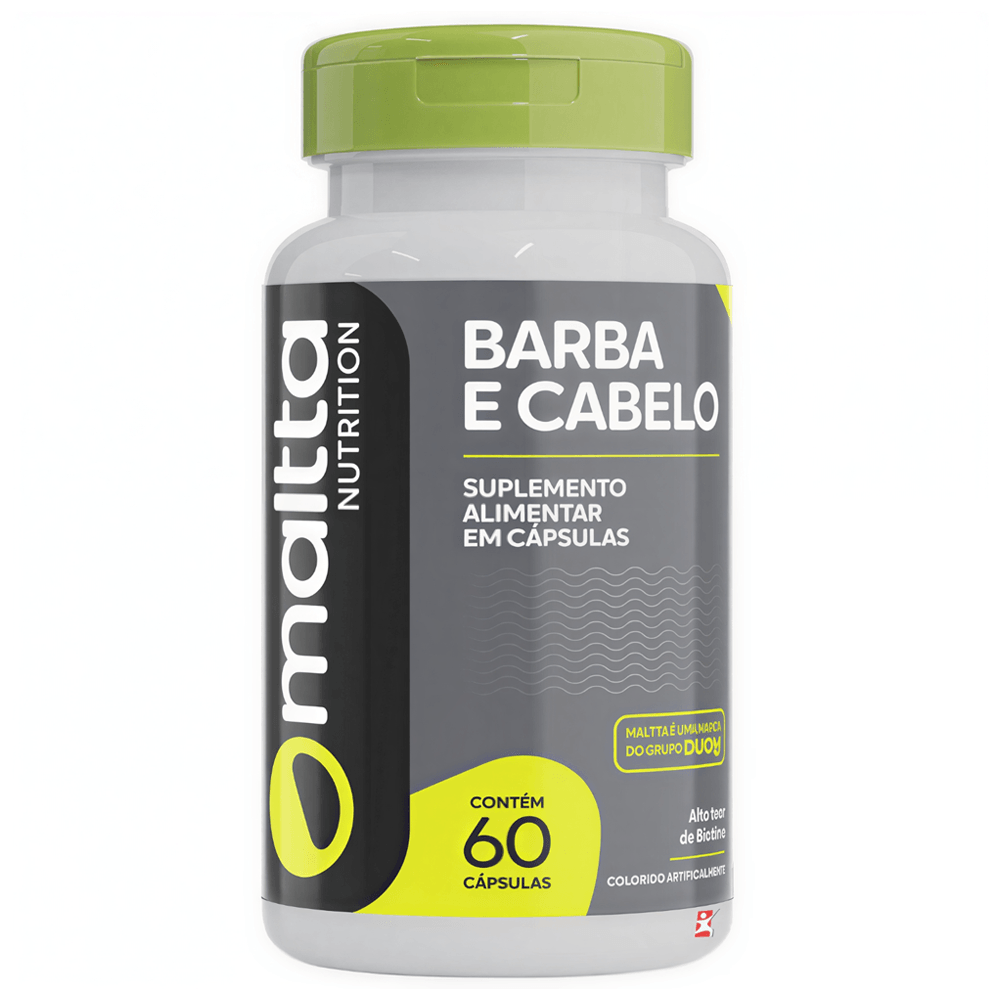 Barba E Cabelo Vitaminas E Minerais Maltta Nutrition 60 Cápsulas