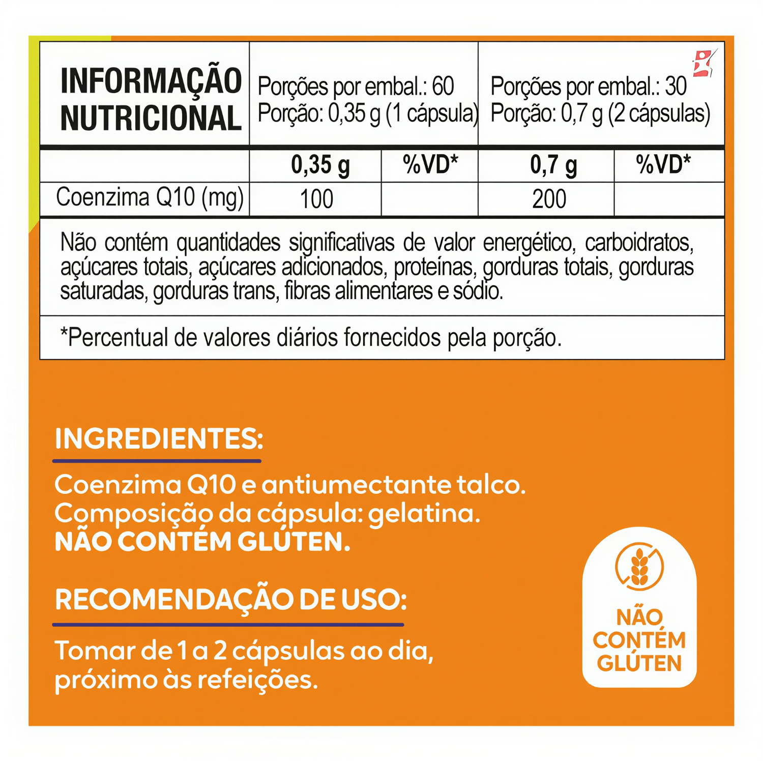 Coq10 Coenzima Q10 Ubiquinona Maltta Nutrition 60 Cápsulas