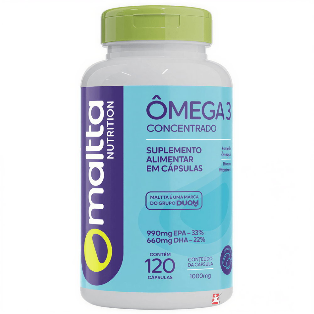 Ômega 3 Concentrado 1000mg Maltta Nutrition 120 Cápsulas