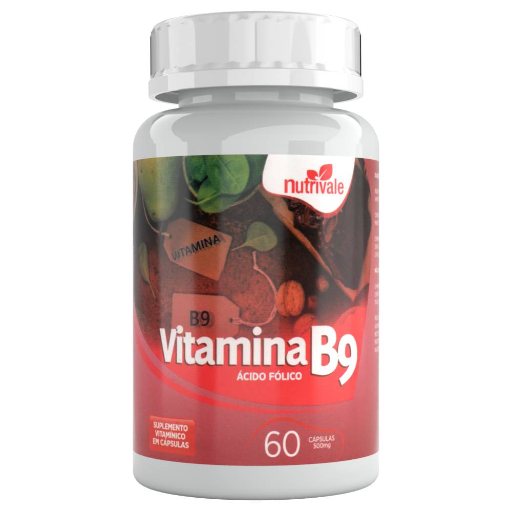 Vitamina B9 (Ácido Fólico) Nutrivale 60 cápsulas