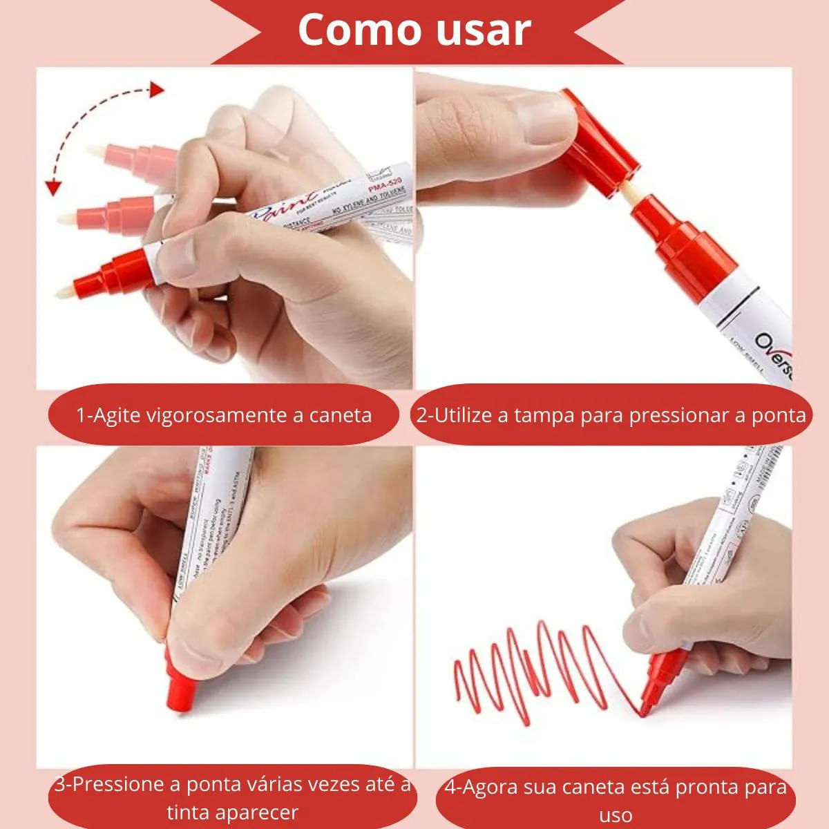 Caneta Cirúrgica Marcadora de Pele Alto Rendimento Overseas Cor Azul