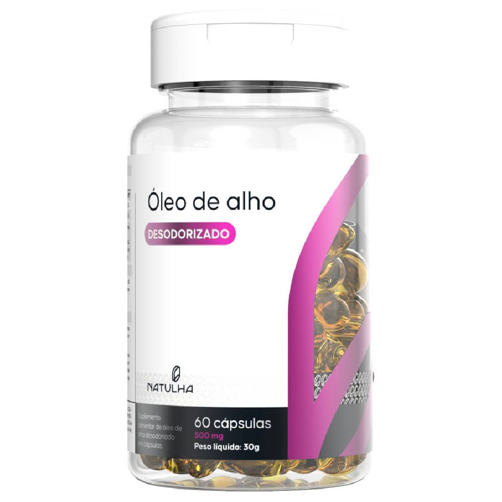Óleo De Alho Desodorizado (sem Cheiro) Natulha 500mg 60 Cápsulas