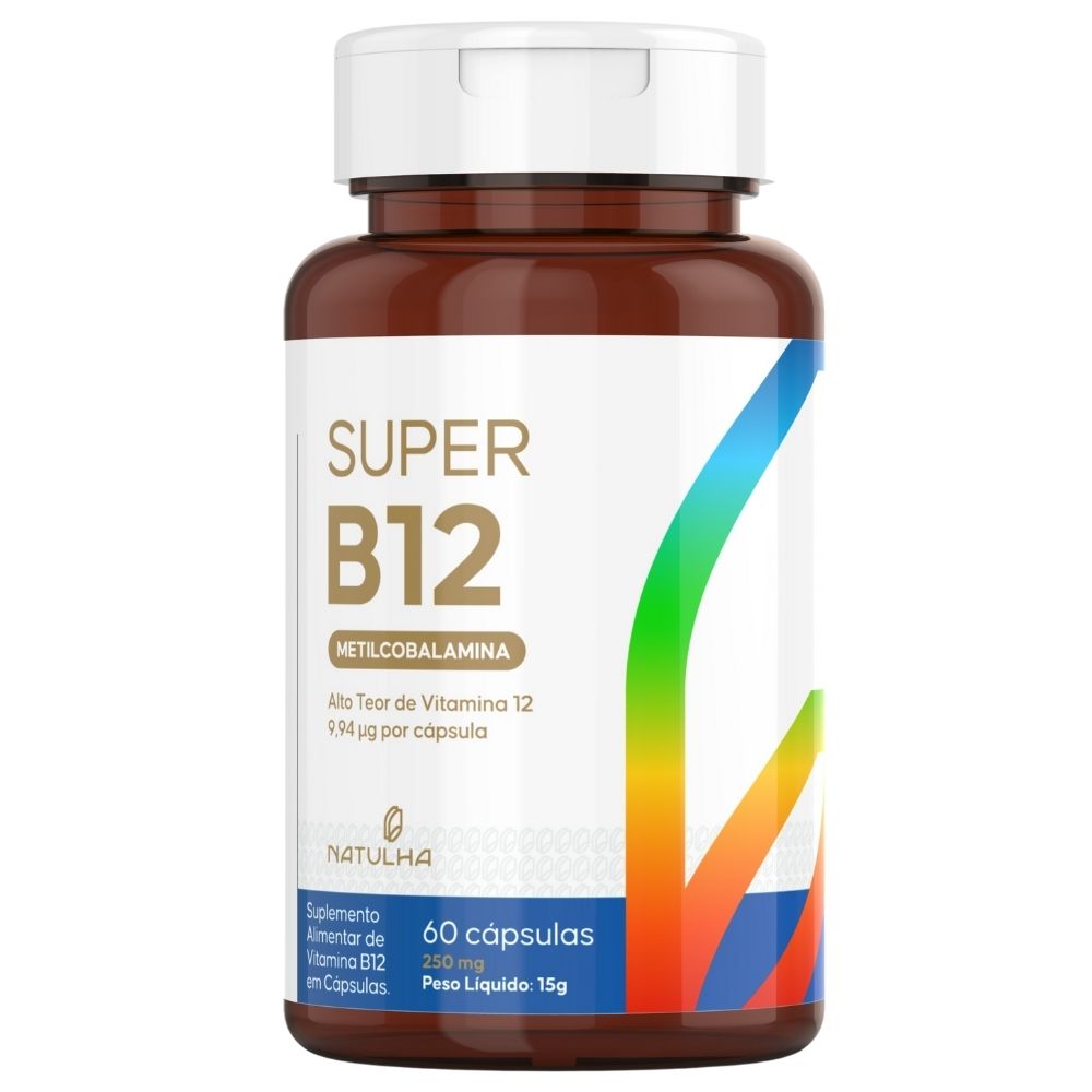 Super B12 414% (Metilcobalamina) IDR Natulha 60 Cápsulas