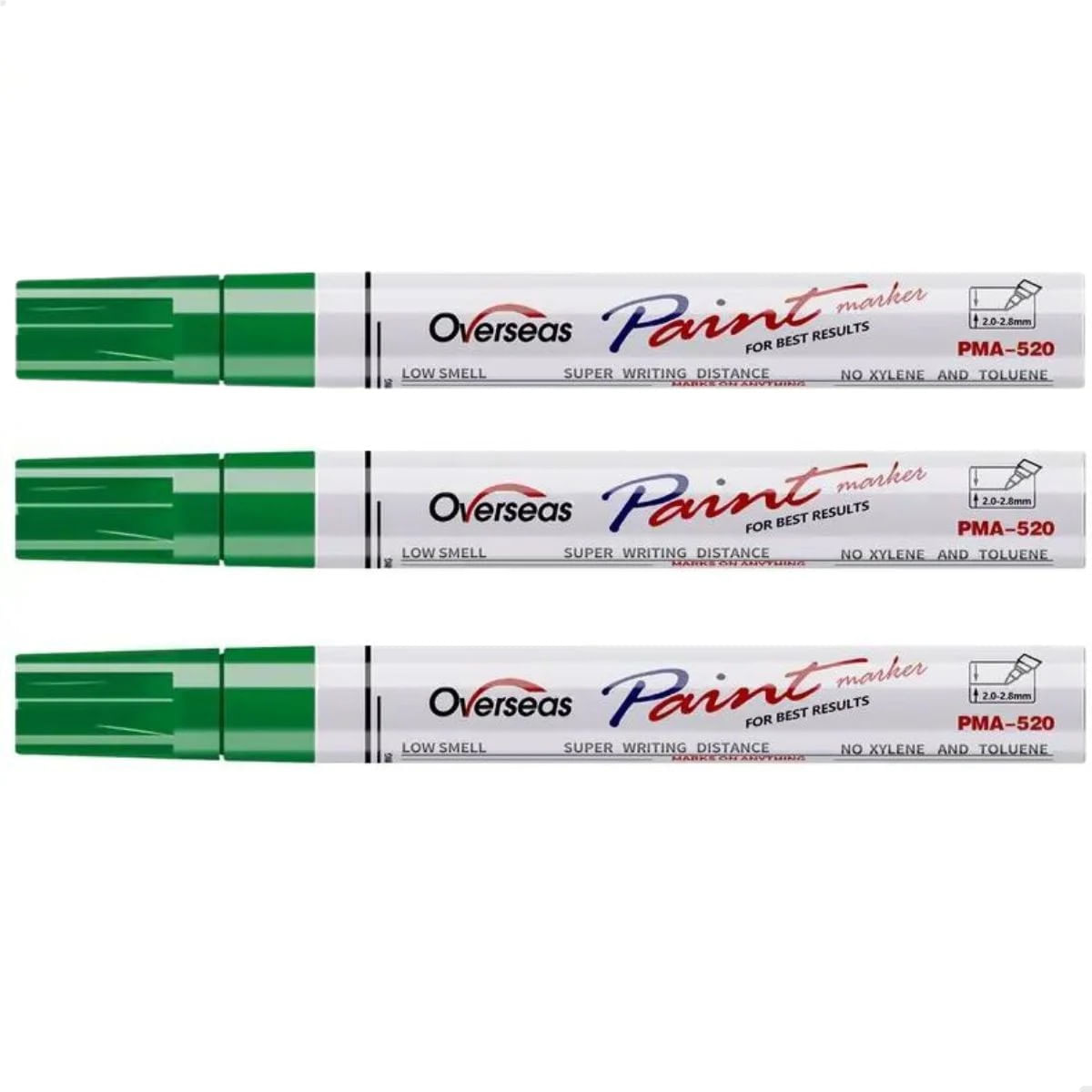 Kit 3 Caneta Cirúrgica Marcador Pele Alto Rendimento Overseas Cor Verde