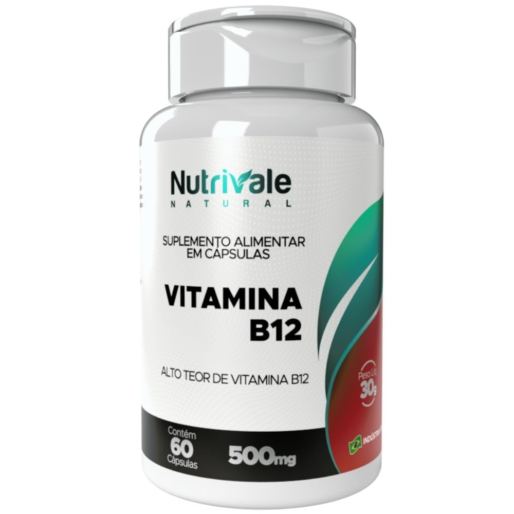 Vitamina B12 (cianocobalamina) Nutrivale 60 Cápsulas