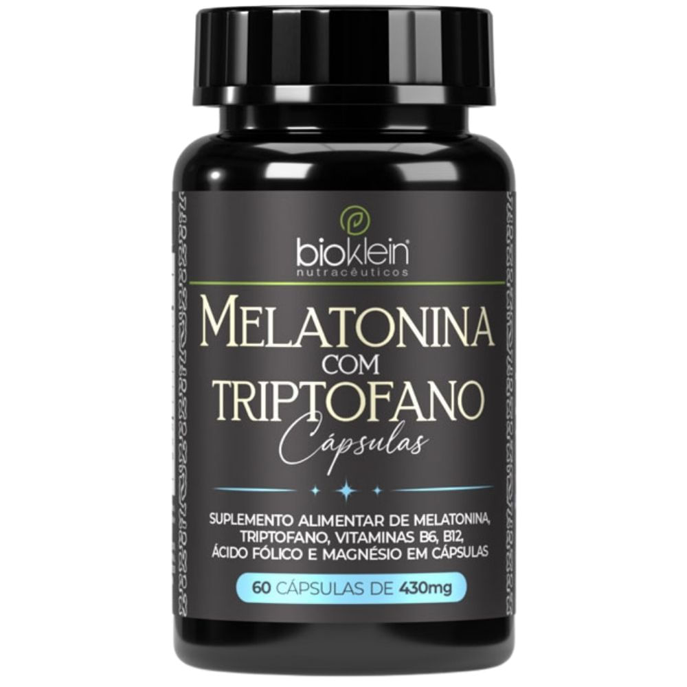 Melatonina com Triptofano Bioklein 60 Cápsulas