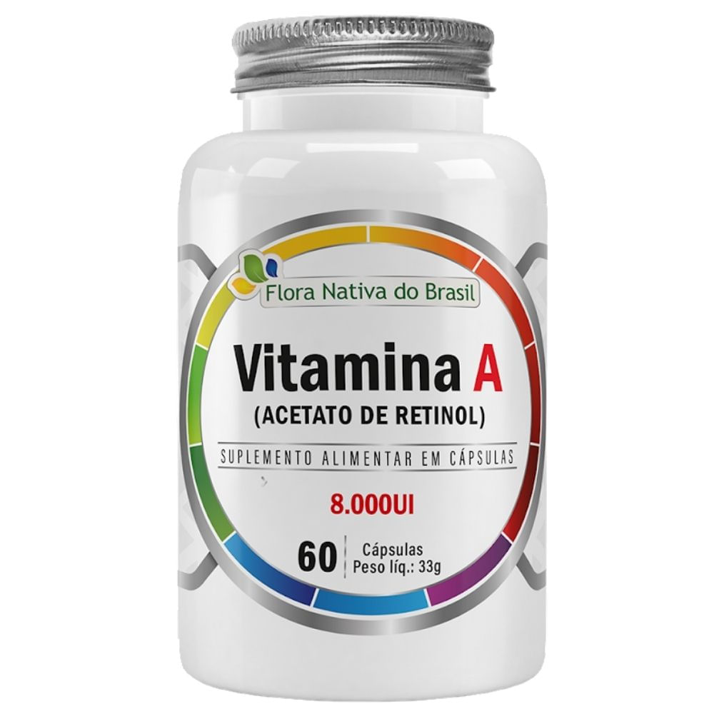 Vitamina A 8.000UI Flora Nativa 60 Cápsulas