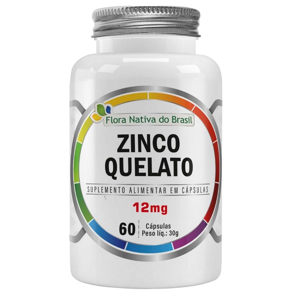Kit 3 Zinco Quelato Flora Nativa 60 Cápsulas