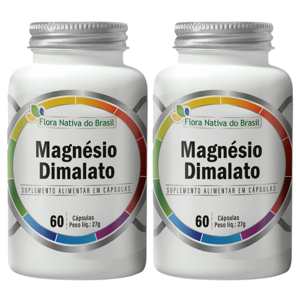 KIt 2 Magnésio Dimalato Flora Nativa 60 Cápsulas