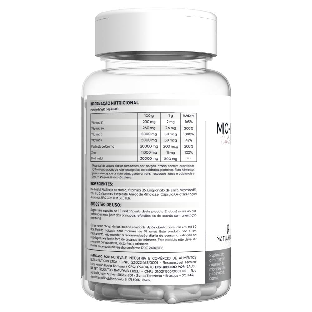 Kit 2 Mio-Inositol Control SOP Fórmula Natulha 60 Cápsulas