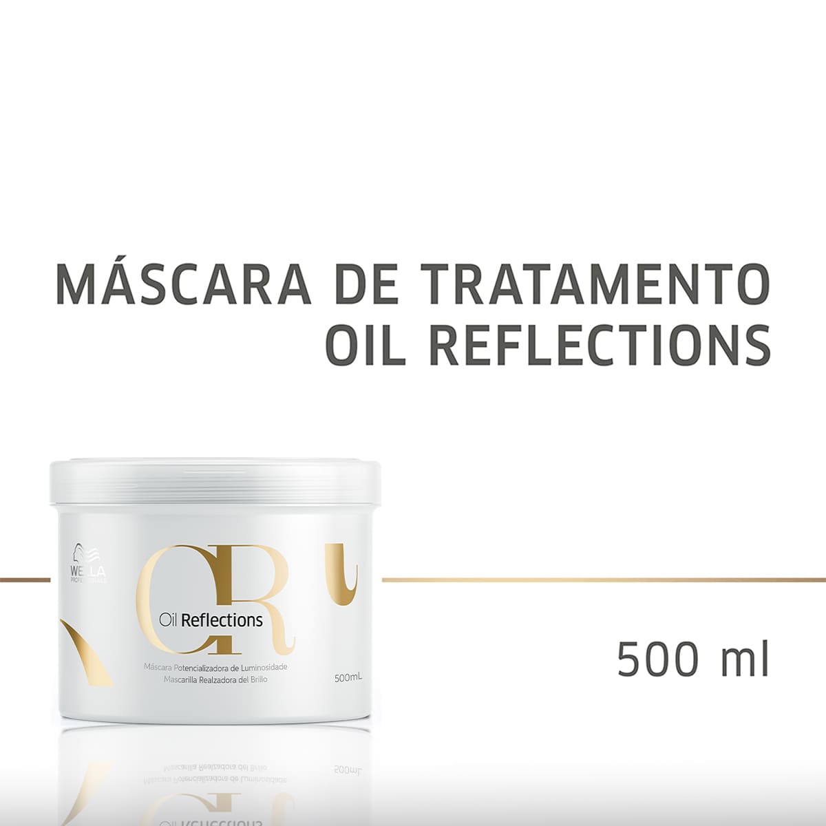 Kit Oil Reflections Wella Professionals Shampoo 1L + Condicionador 200ml + Máscara 500ml