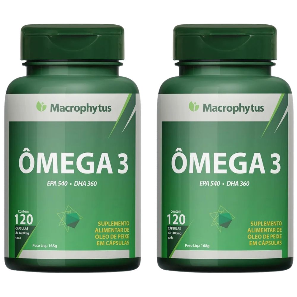 Kit 2 Ômega 3 EPA/DHA Macrophytus 1400mg 120 Softgels
