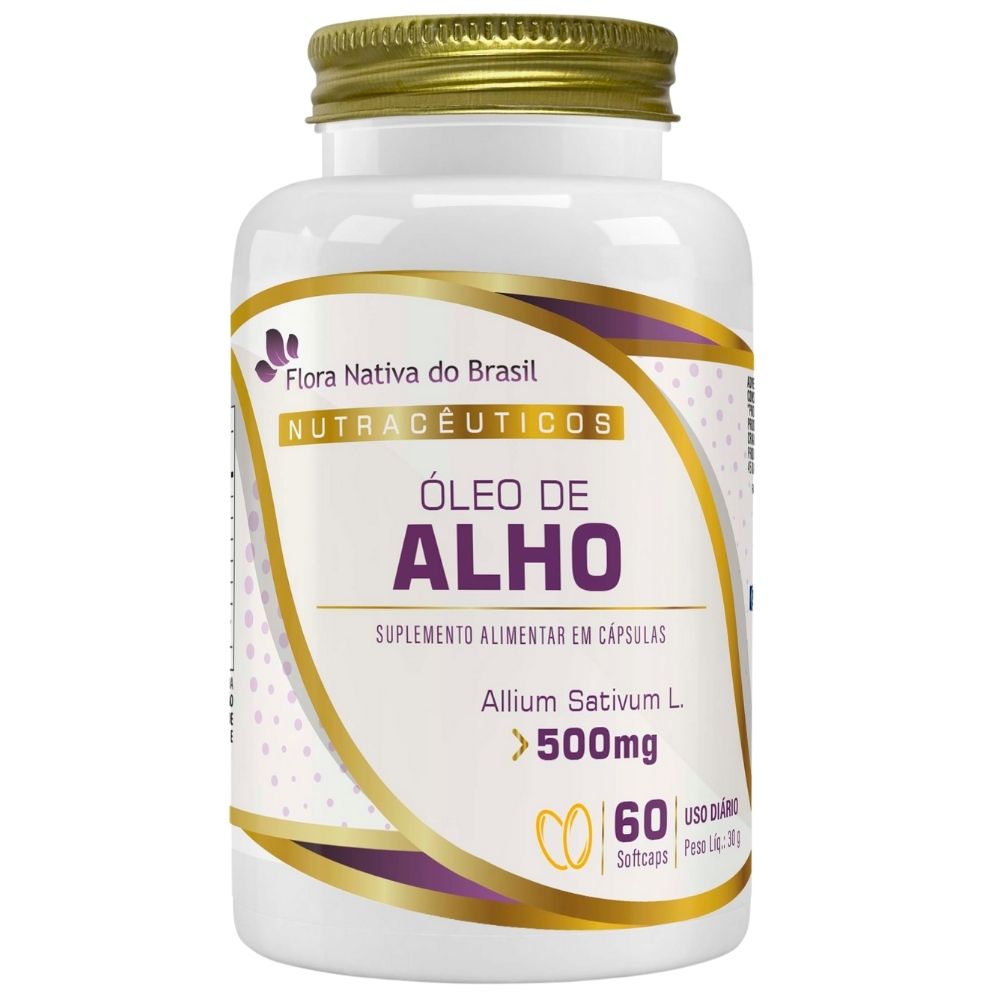 Óleo de Alho Flora Nativa 500mg 60 Cápsulas