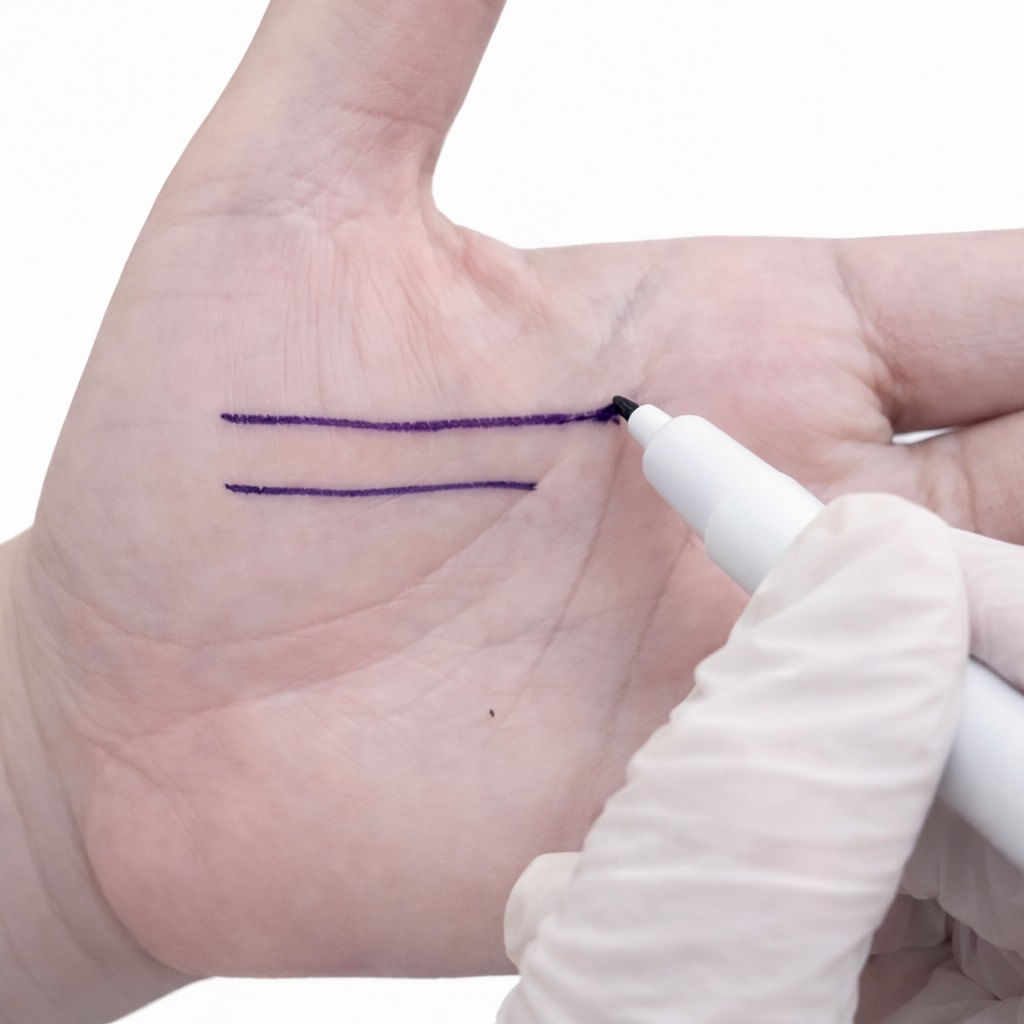 Caneta para Marcação Cirúrgica Estéril Ponta Dupla + Régua para demarcação Cirúrgica Health Quality