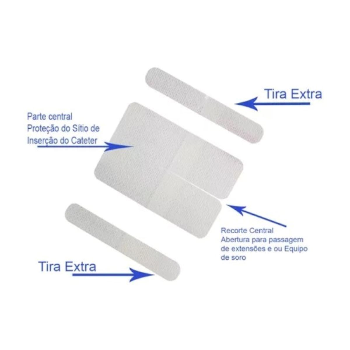 Fixador de Cateter Periférico IV 3M 5cm x 7,4cm 10 Unidades