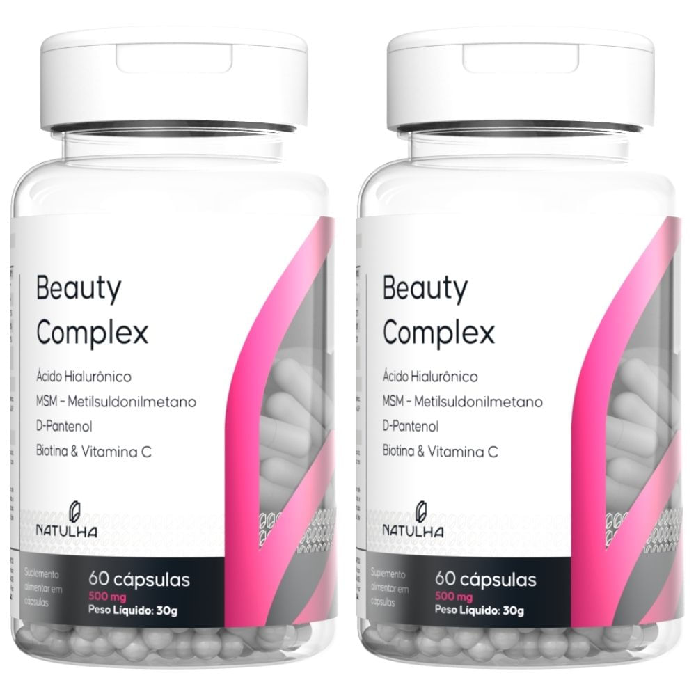 Kit 2 Beauty Complex Natulha 60 Cápsulas