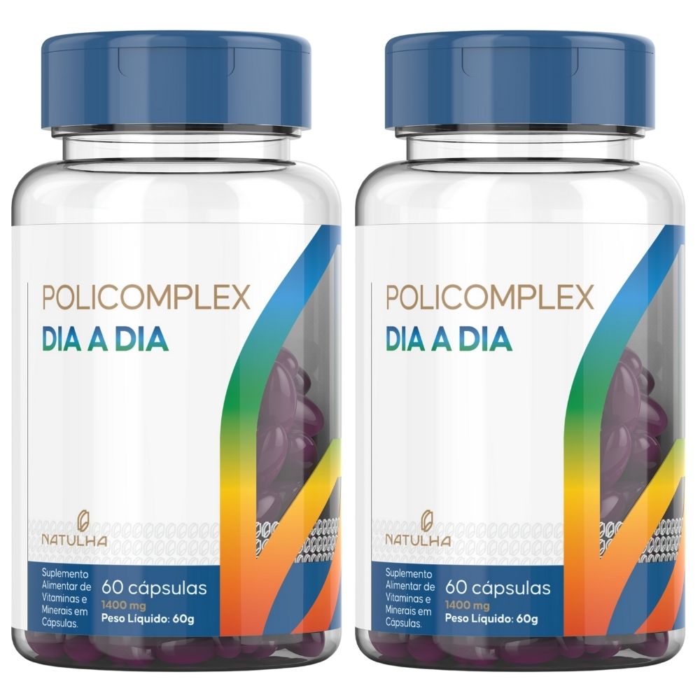 Kit 2 PoliComplex Dia a Dia Natulha 1400mg 60 Cápsulas