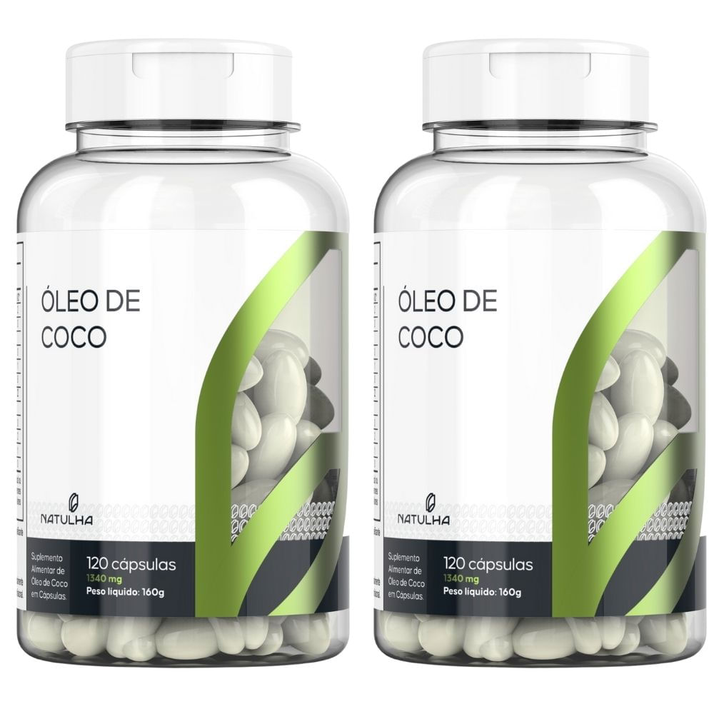Kit 2 Óleo de Coco Natulha 1340mg 120 Cápsulas