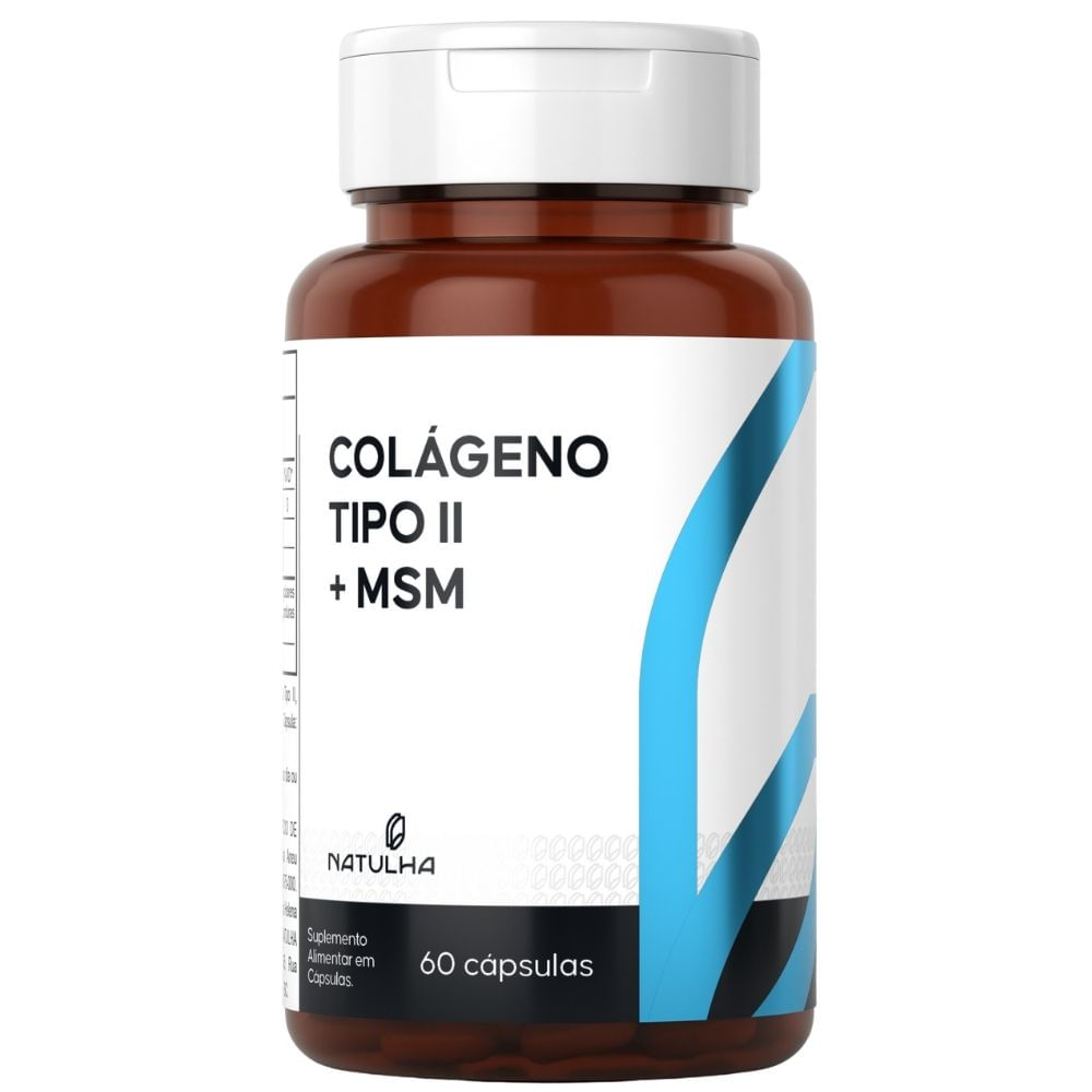 Colágeno Tipo 2 + MSM Natulha 60 Cápsulas