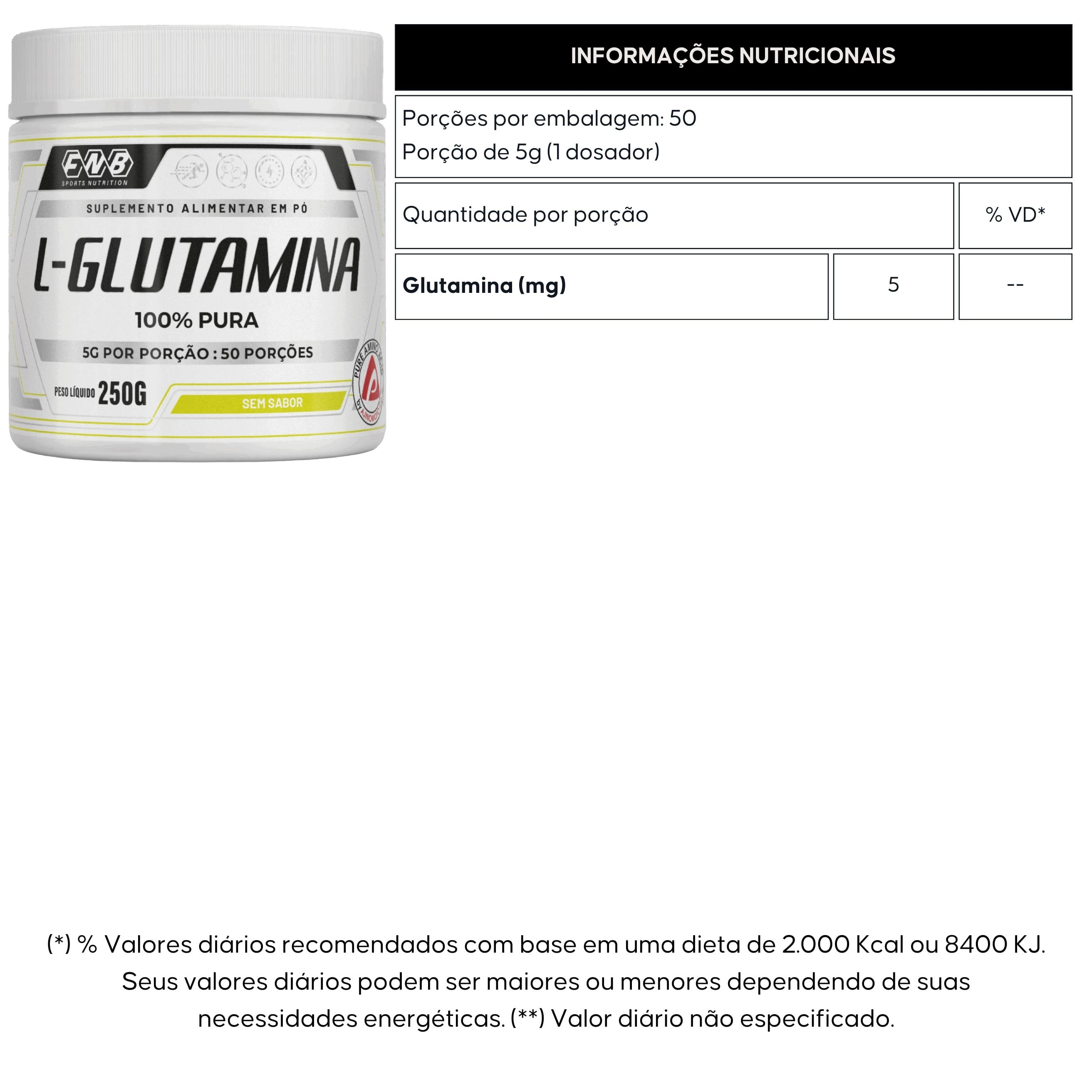 L-Glutamina 100% Pura FNB Sports 250g