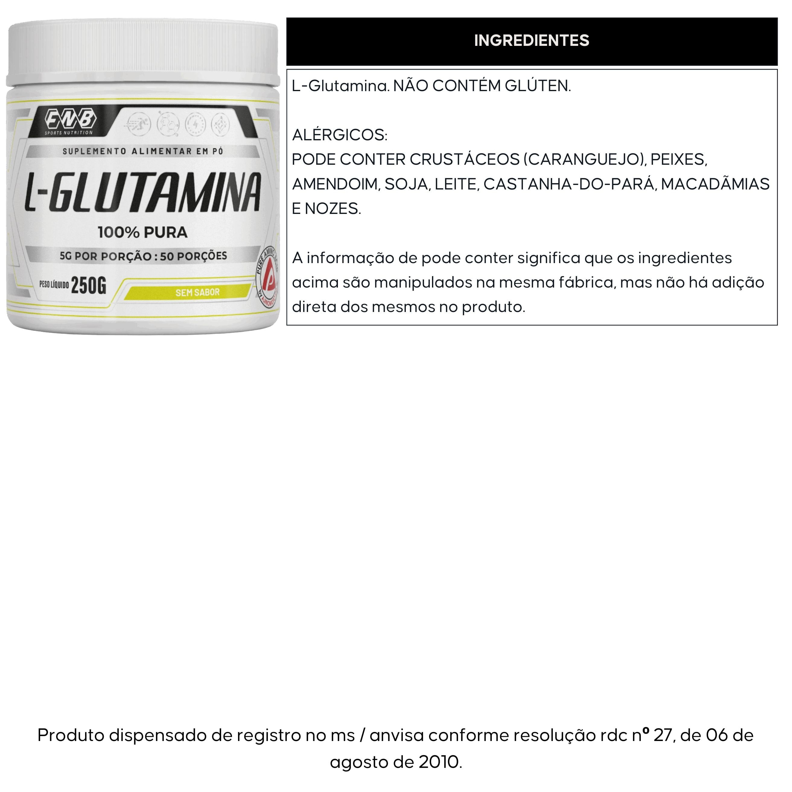 L-Glutamina 100% Pura FNB Sports 250g