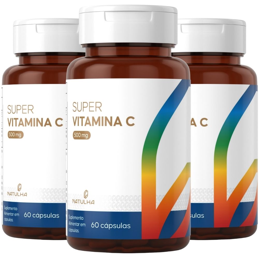 Kit 3 Super Vitamina C Natulha 60 Cápsulas