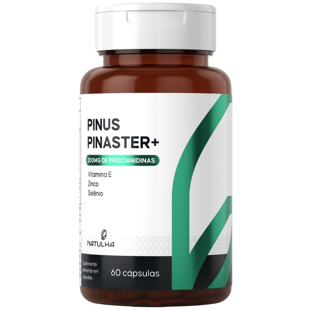 Pinus Pinaster com Vitamina E, Zinco e Selênio Natulha 60 Cápsulas