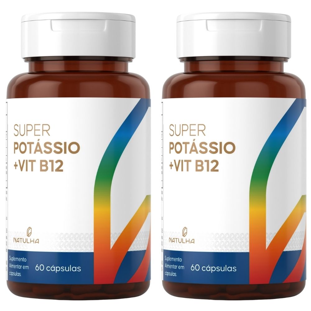 Kit 2 Super Potássio + Vitamina B12 Natulha 60 Cápsulas