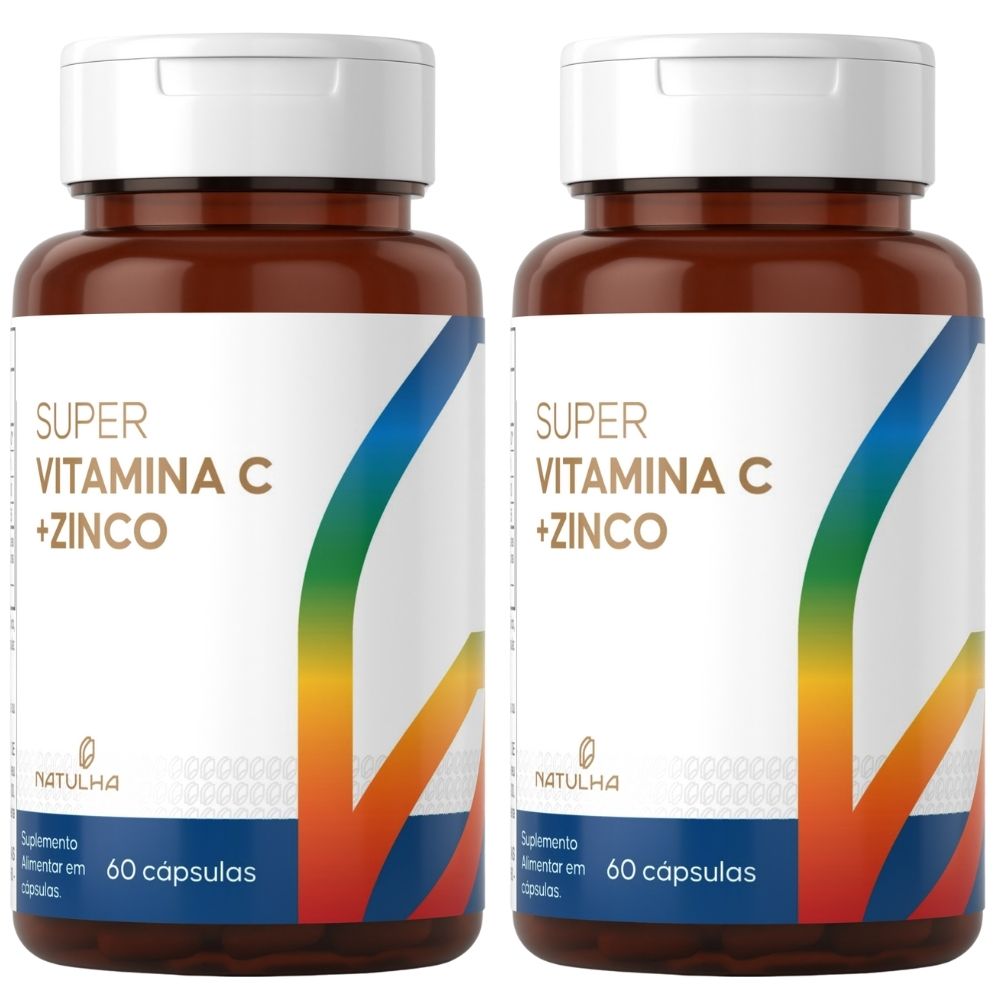 Kit 2 Super Vitamina C + Zinco Natulha 60 Cápsulas