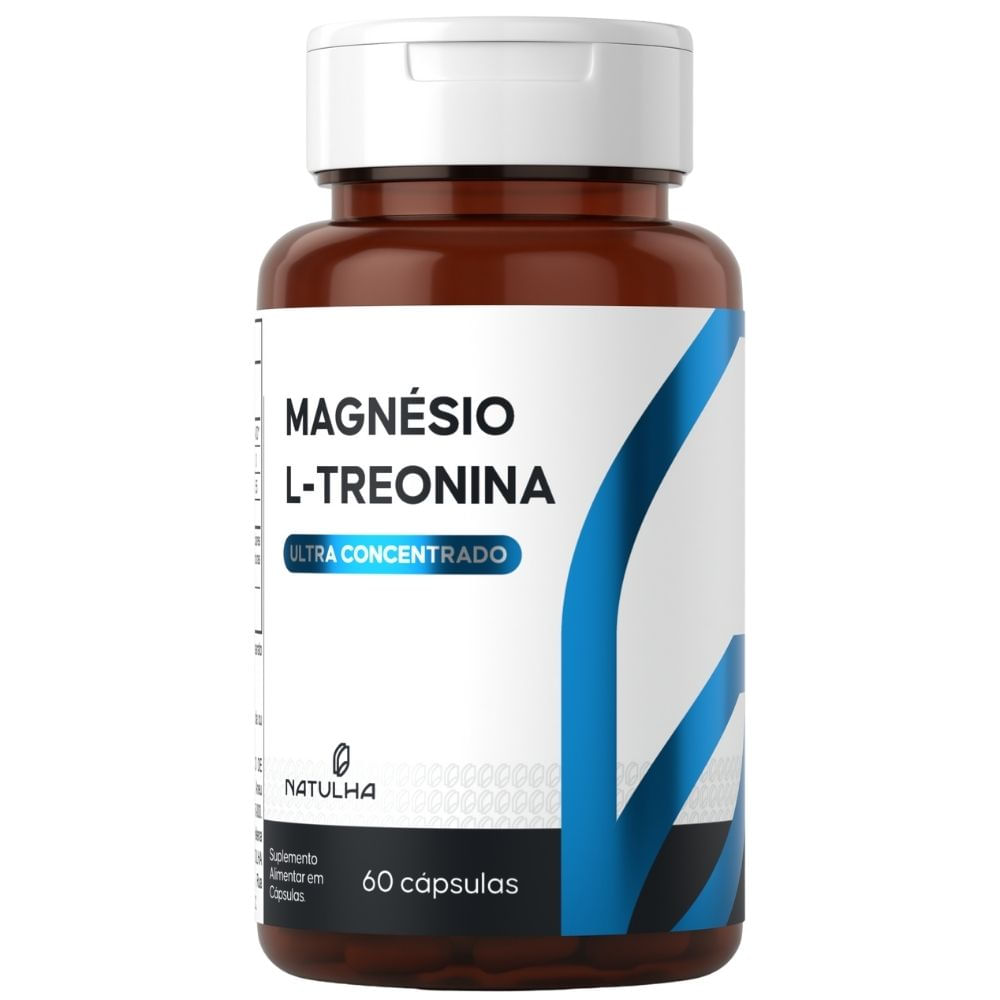 Magnésio L-Treonina Treonato Ultra Concentrado Natulha 60 Cápsulas