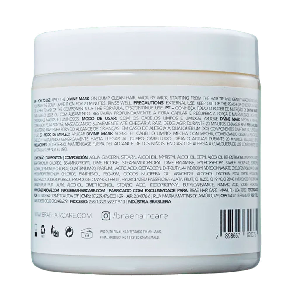 Máscara de Tratamento Divine Braé 500g