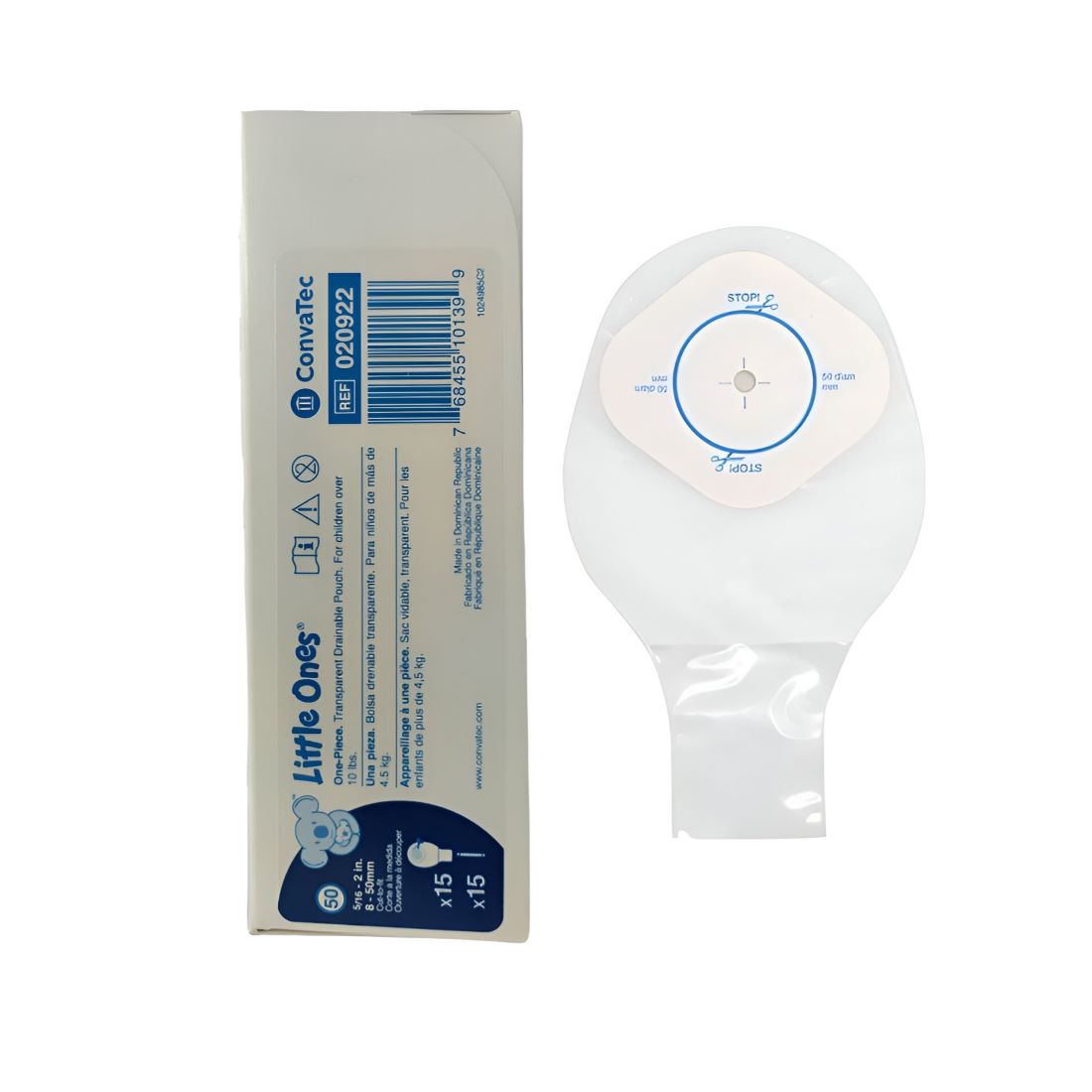 Kit 15 Bolsa Colo Actlife Pediátrica Transparente Recortável 8-50mm 1002879 Convatec
