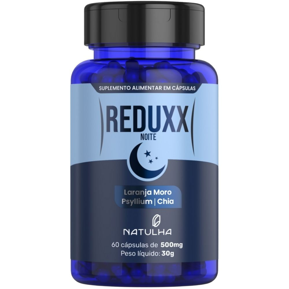 Reduxx Noite Laranja Moro, Psyllium E Chia Natulha 60 Cápsulas