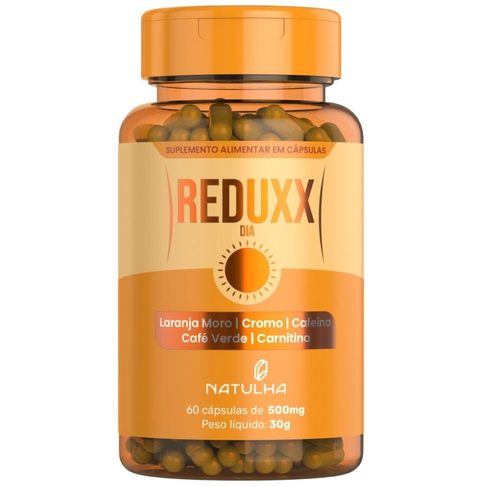 Reduxx Dia Laranja Moro, Cromo, Cafeína, Café Verde E Carnitina Natulha 60 Cápsulas