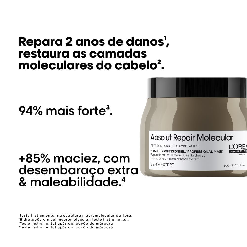 Máscara de Tratamento Serie Expert Absolut Repair Molecular L'Oréal Professionnel 500ml