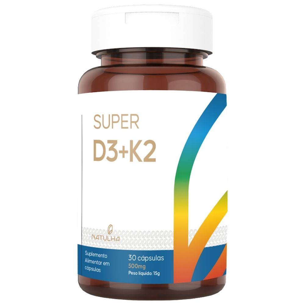 Super D3 + k2 Mk-7 Natulha 30 Cápsulas