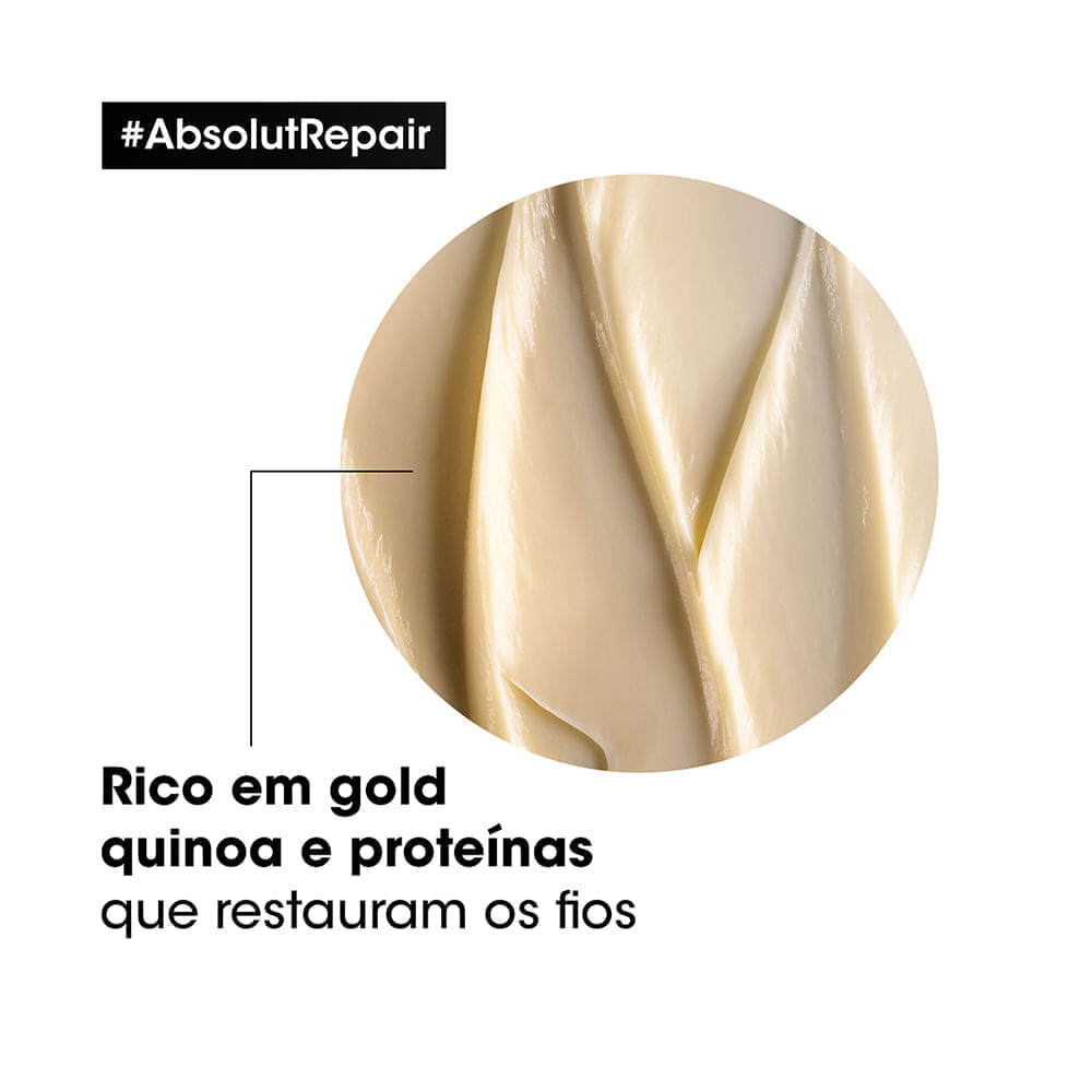 Máscara de Reparação Serie Expert Absolut Repair Gold Quinoa L'Oréal Professionnel 250g