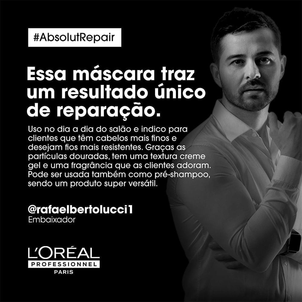 Máscara de Reparação Serie Expert Absolut Repair Gold Quinoa L'Oréal Professionnel 250g