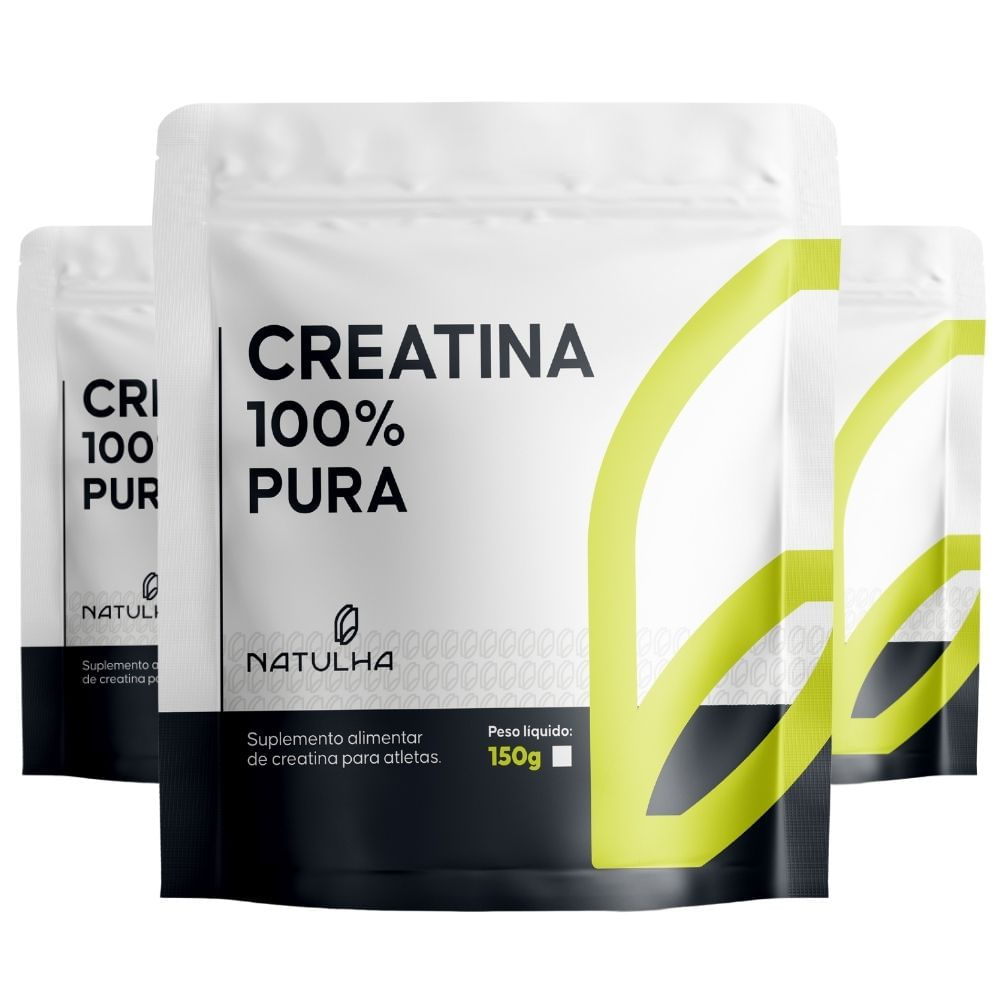 Kit 3 Creatina 100% Pura Natulha 150g