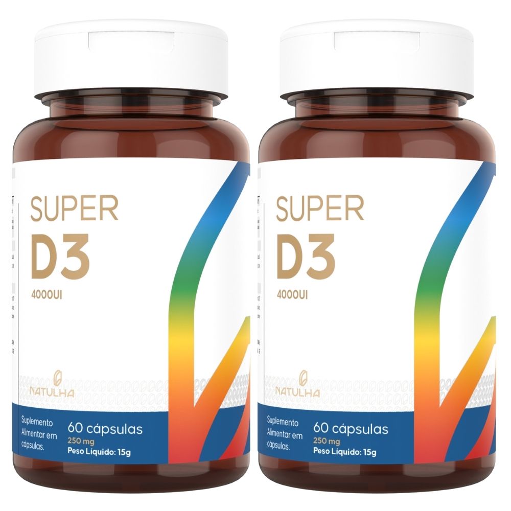 Kit 2 Super D3 4000UI Natulha 60 Cápsulas