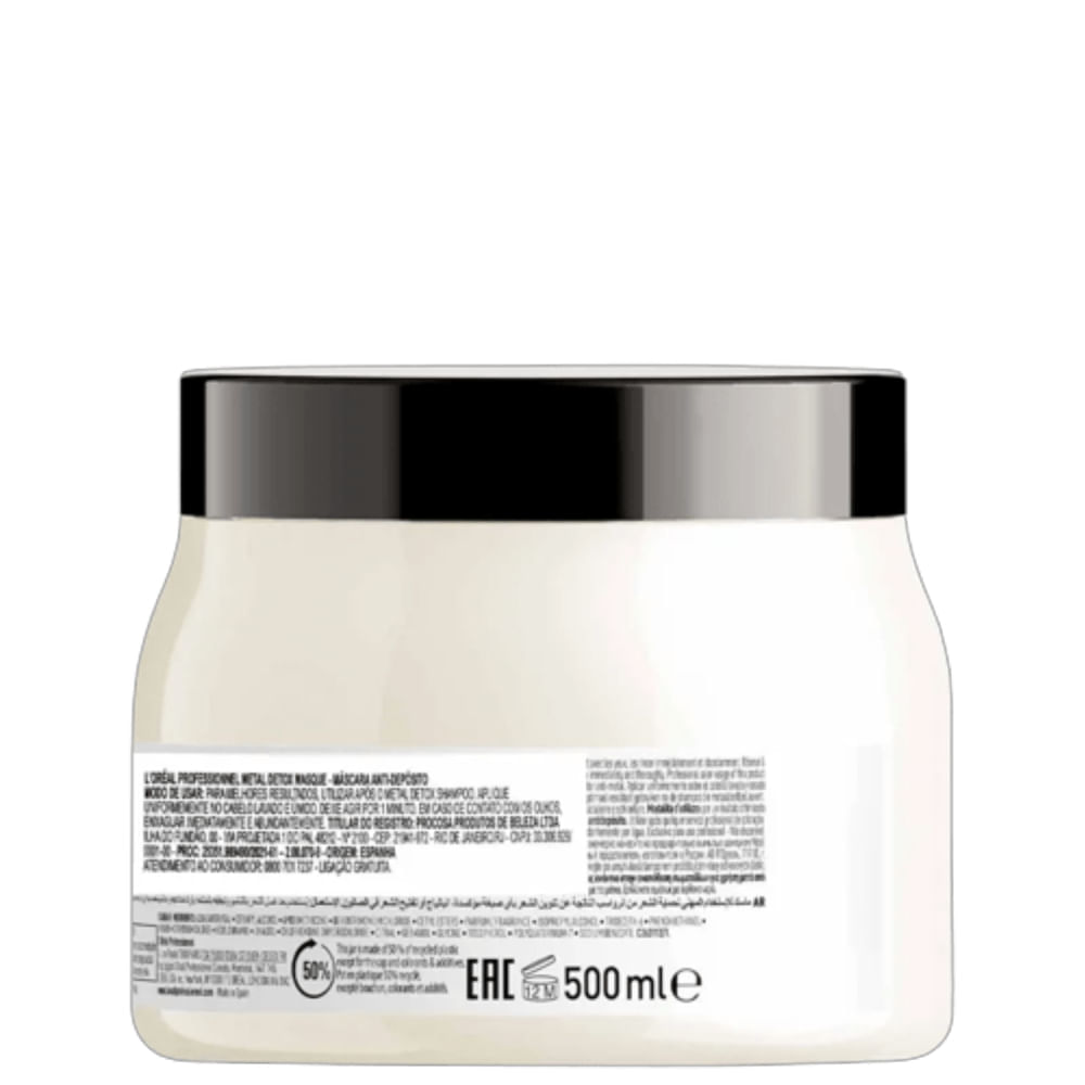 Máscara Capilar Metal Detox L'Oréal Professionnel 500ml