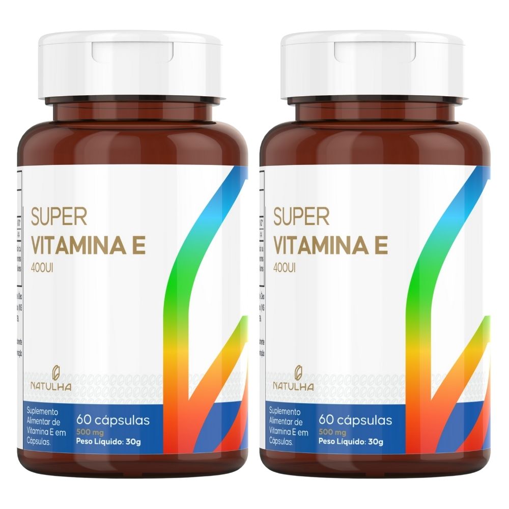 Kit 2 Super Vitamina E 400UI Natulha 60 Cápsulas