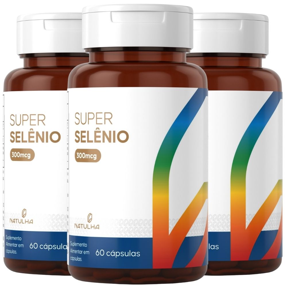 Kit 3 Super Selênio 300mcg Natulha 60 Cápsulas