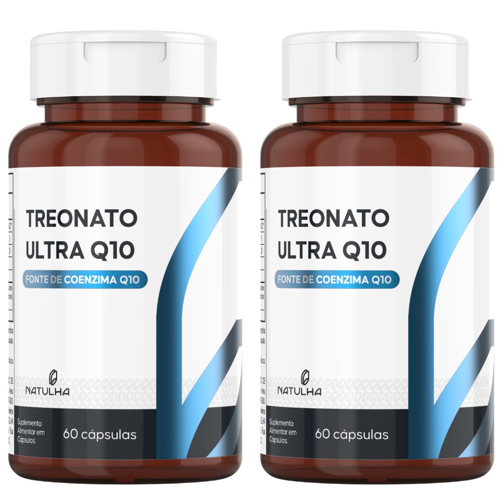 Kit 2 Magnésio Treonato Com Coenzima Q10 Natulha 60 Cápsulas