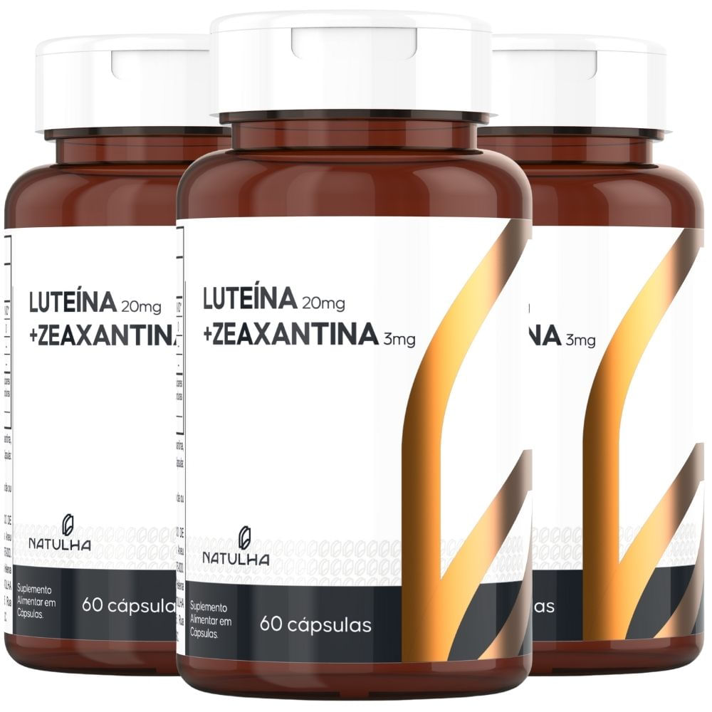 Kit 3 Luteína + Zeaxantina Natulha 60 Cápsulas