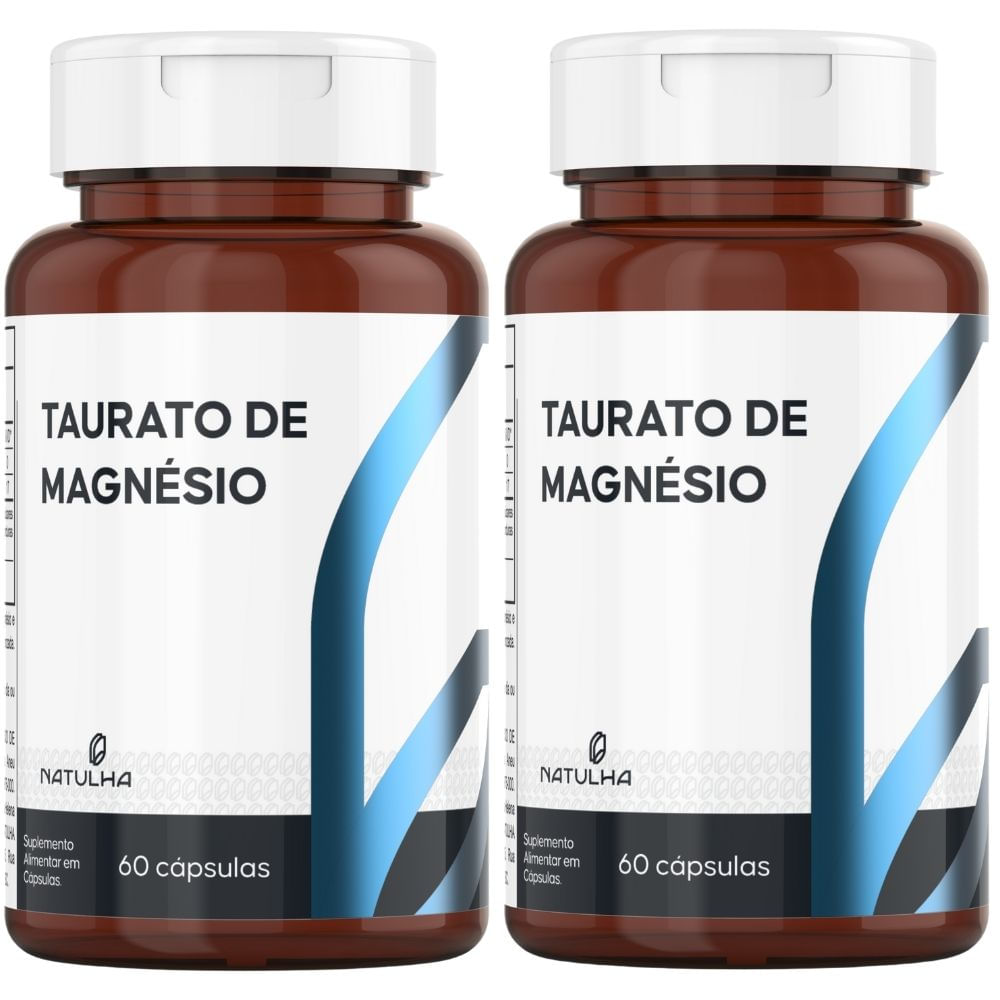 Kit 2 Taurato de Magnésio Natulha 800mg 60 Cápsulas