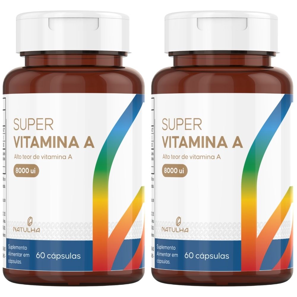 Kit 2 Super Vitamina A 8000UI Natulha 60 Cápsulas