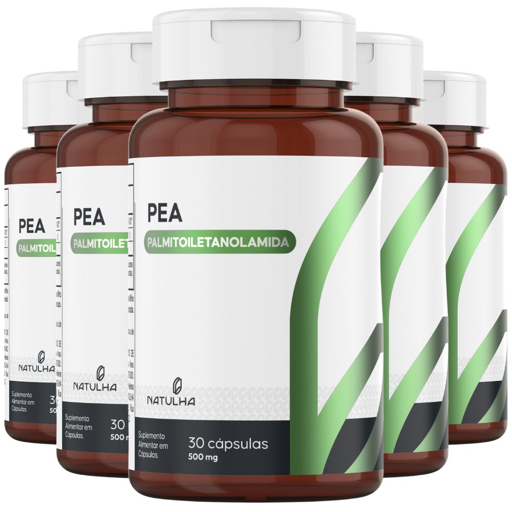 Kit 5 PEA Palmitoiletanolamida 150mg Natulha 30 Cápsulas