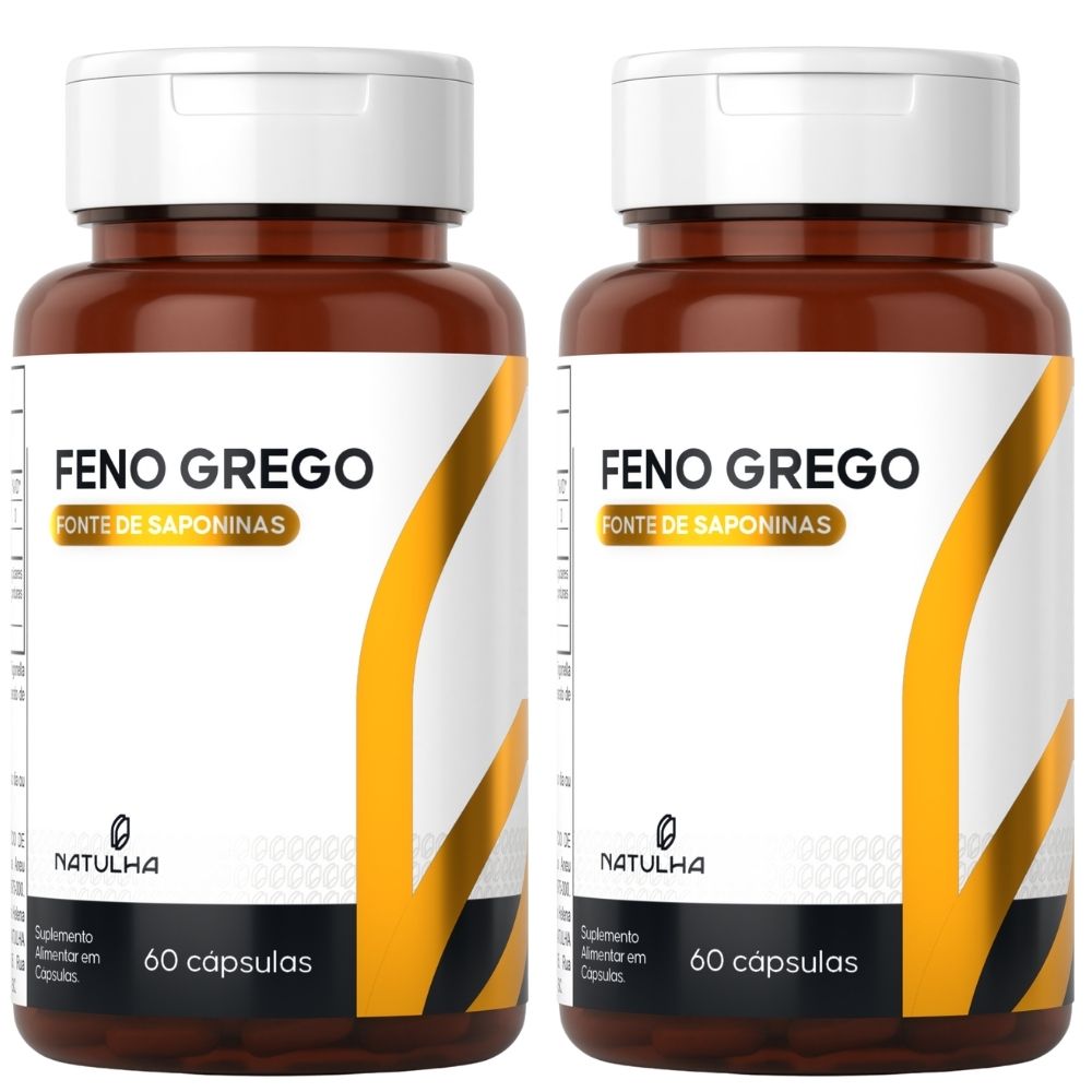 Kit 2 Extrato de Feno Grego Natulha 60 Cápsulas